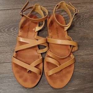 Lucky Brand Tan Strappy Sandals